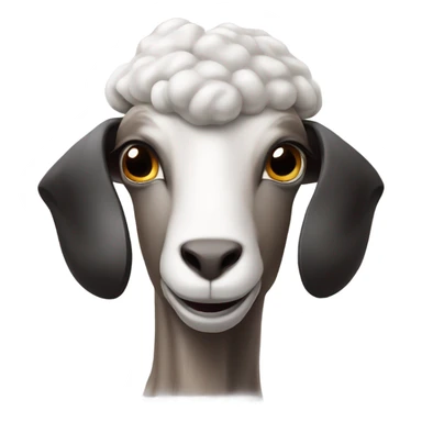 Goat with a big brain wearing black hoodie sticker