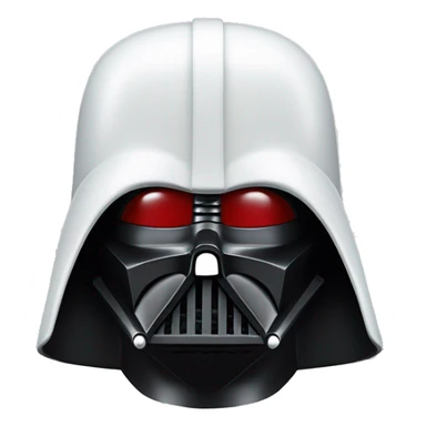 Darth Vader, white skin with a beard and a white "Z" and a red square around it on its helmet sticker