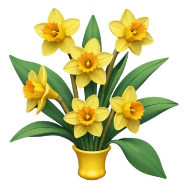 a bunch of daffodils sticker