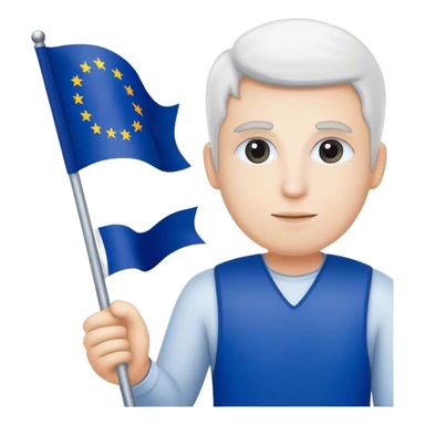 european union enthusiast with flag man sticker