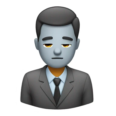 tired office worker with bags under his eyes sticker