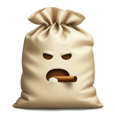 a bag of flour smokes a cigar sticker