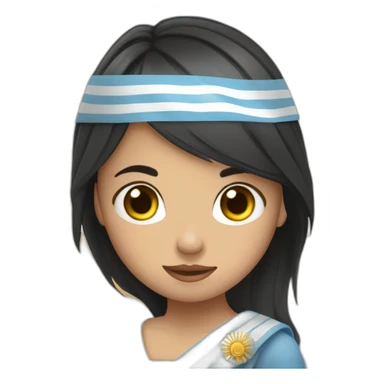 niña abanderada de la bandera argentina sticker
