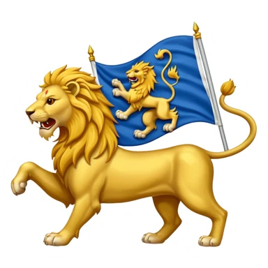 Rampant lion with Scotland flag sticker