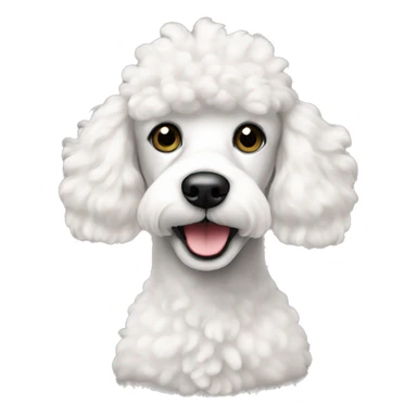 White poodle with black spots all over it sticker