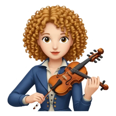 CURLY HAIR FEMALE VIOLINIST sticker