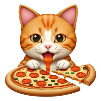 CAT EAT PIZZA sticker