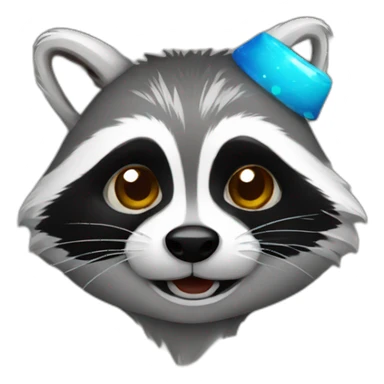 Party raccoon sticker