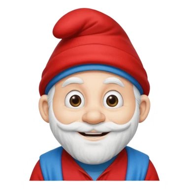 papa smurf red clothes sticker
