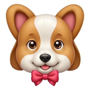 Dog wearing a bow  sticker