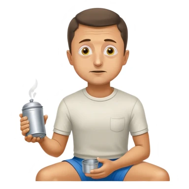 Volodymyr Zelenskyy on his knees with a tin cup begging for money  sticker