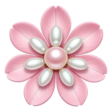 light pastel sakura flower with pearl beade sticker