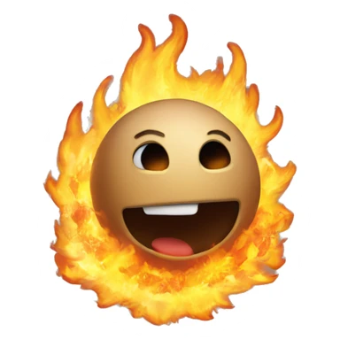 Flying fire ball sticker