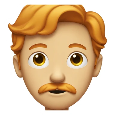 sad ginger boy with a mustache and a tear running from his eye sticker