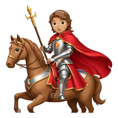 Renaissance princess knight on horse sticker