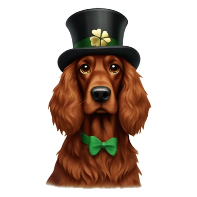 Irish setter with Guinness  sticker