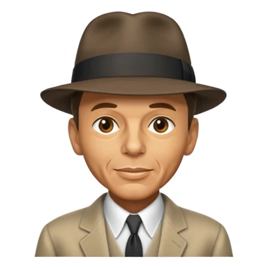 frank sinatra hat sticker