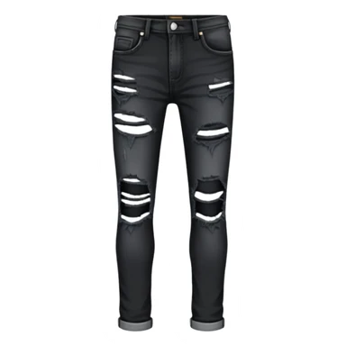A pair of black ripped jeans sticker
