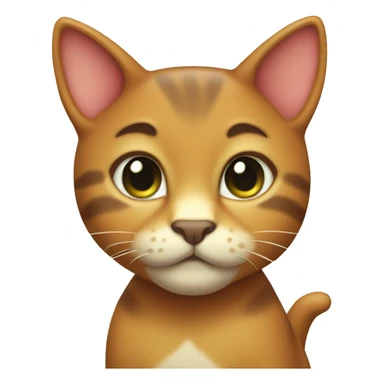 Tanned kitty character hawaii sticker
