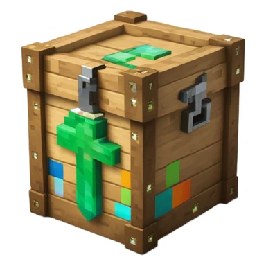 a Minecraft Crate and Key bunle sticker