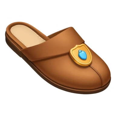 Hand holding a slipper sticker