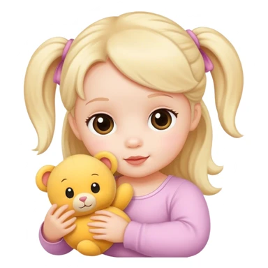 Bebé china con peluche sticker