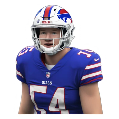 josh allen in a bills jersey sticker