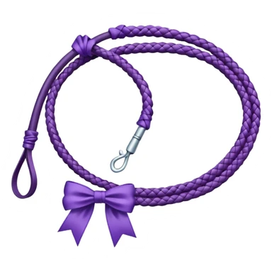 Purple BDSM whip with bow on it sticker