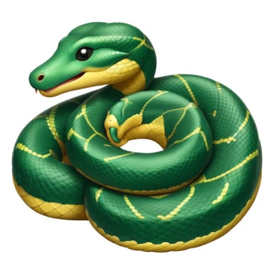 Meme-Worthy cute Sleeping Anaconda Portrait Emoji, Body coiled in a relaxed, peaceful slumber with a contented expression and softly closed eyes, showcasing intricately patterned scales and a serene demeanor, Simplified yet hilariously adorable features, highly detailed, glowing with a soft, drowsy jungle light, high shine, relaxed and utterly lovable, stylized with an air of playful laziness, bright and heartwarming, soft glowing outline, capturing the essence of a sleeping serpent that feels destined to become the next viral sensation of adorable rest! sticker