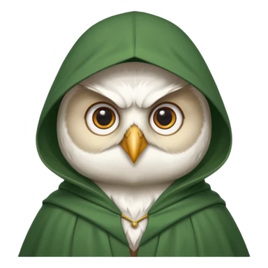 white owl professor in green cloak  sticker