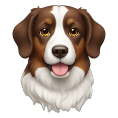 Border colie brun and white sticker