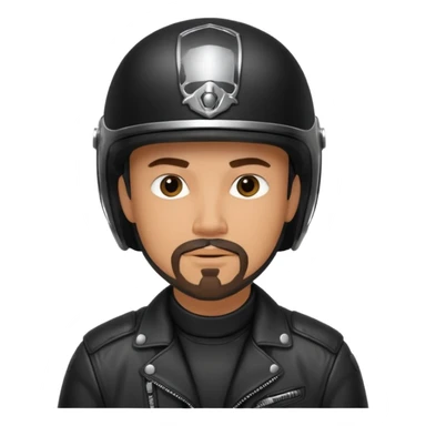 Biker in black helmet and leather jacket sticker