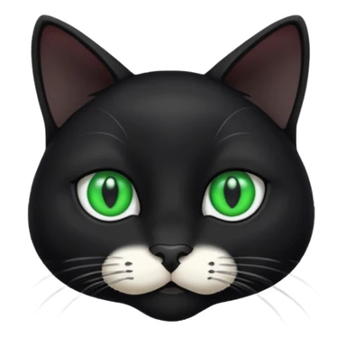 Black cat white nose sticker