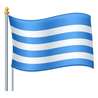 Flag with 3 horizontal lines: white, blue, white sticker