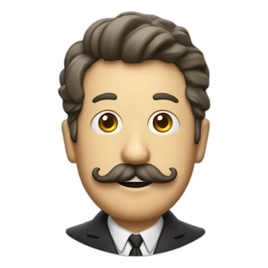 Un monsieur cornichon avec une moustache sticker