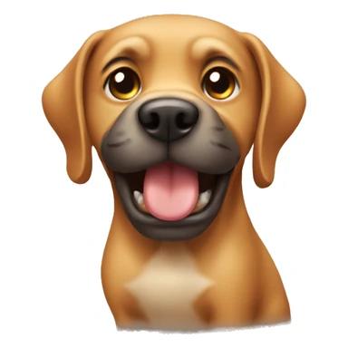 Dog with poop sticker