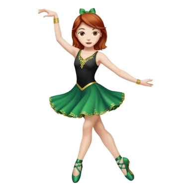 irish woman dance shoes sticker