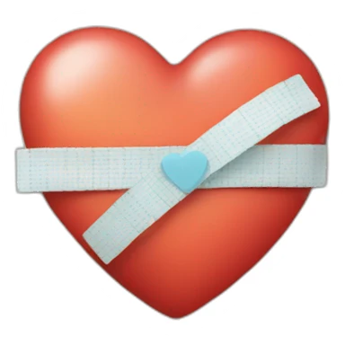 heart with a bandaid sticker
