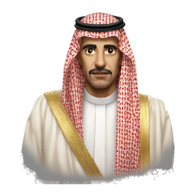 photorealistic King of Faisal of Saudi Arabia serious sticker