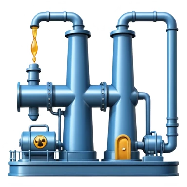 oil pumping station steel shiny sticker