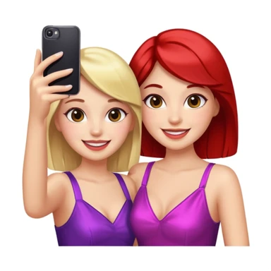 girls taking selfie in club sticker