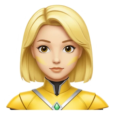 Princess yellow power ranger sticker