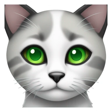 Black and white cat with green eyes Christmas  sticker