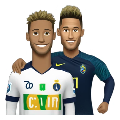 Neymar joue avec cr7 sticker