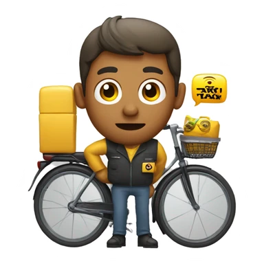 online taxi bike driver who is in idle time waiting for an order to come into their app sticker