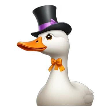 Goose with partyhat  sticker