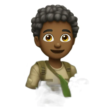 Africain travaillant dans les champs sticker