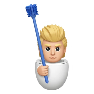 a donald trump toilet brush sticker