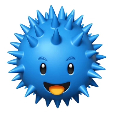 Spiky Stress Ball blue sticker