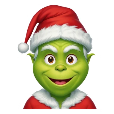 The grinch with santa hat sticker